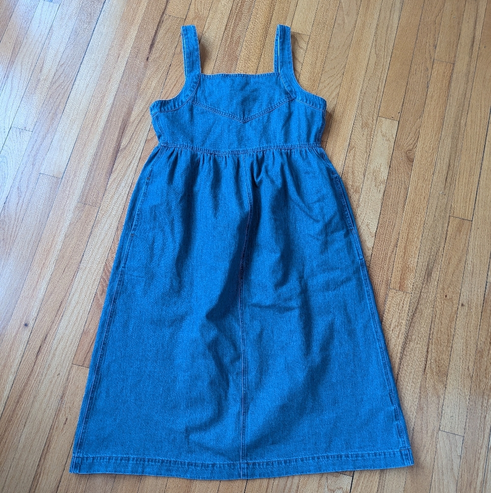 Madewell Denim Apron Midi Dress